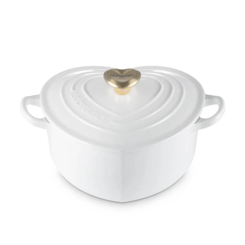 Cocotte a cuore in ghisa vetrificata con pomello a cuore 20 cm
