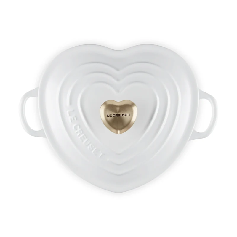 Cocotte a cuore in ghisa vetrificata con pomello a cuore 20 cm