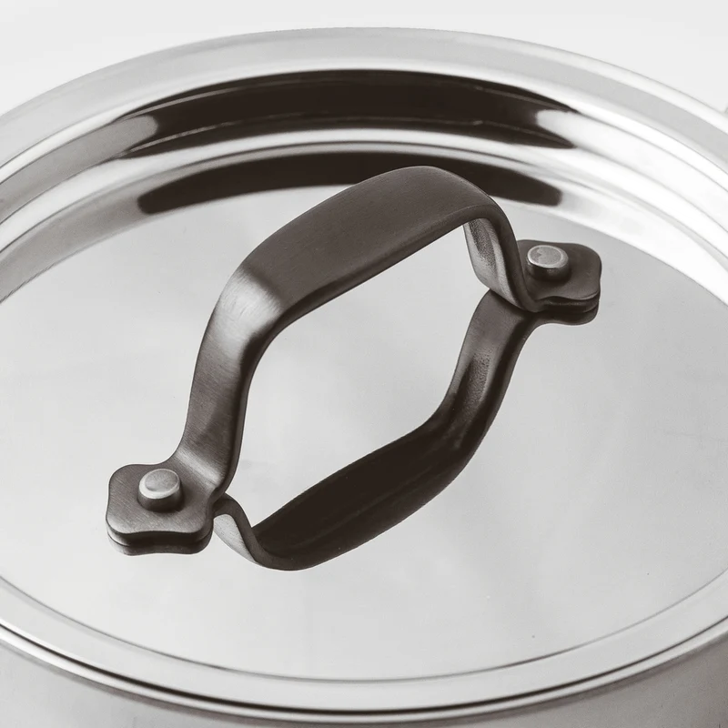 Casseruola Alta 1 Manico Con Coperchio Cm 18 Home Chef Inox