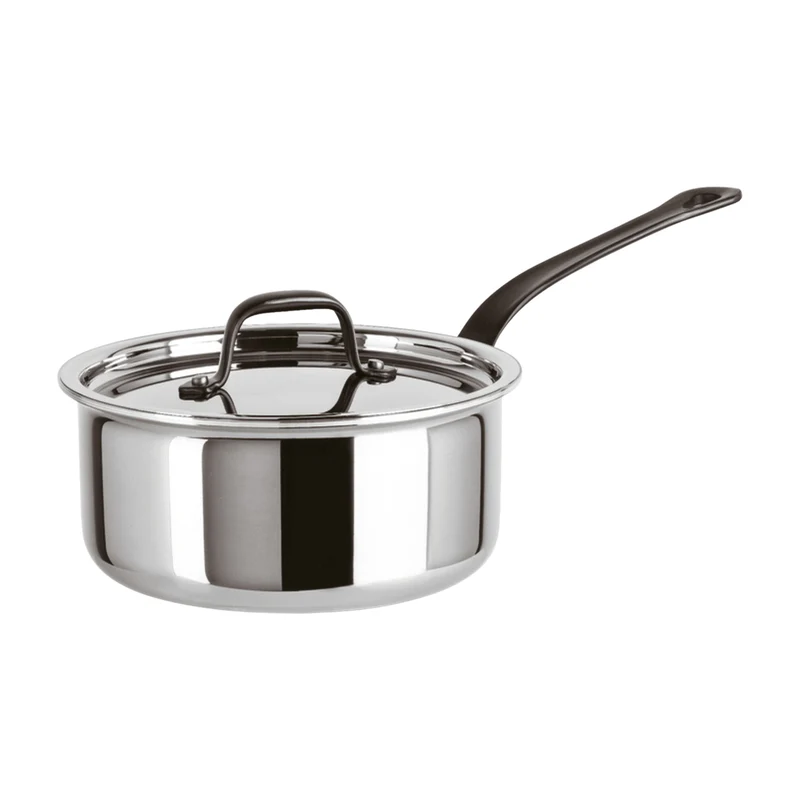 Casseruola Alta 1 Manico Con Coperchio Cm 16 Home Chef Inox