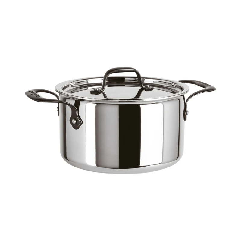 Casseruola Alta 2 M Con Coperchio Cm 24 Home Chef Inox