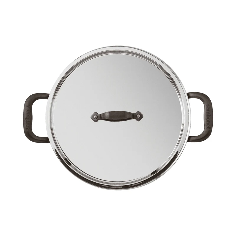Casseruola Bassa 2 M Con Coperchio Cm 28 Home Chef Inox
