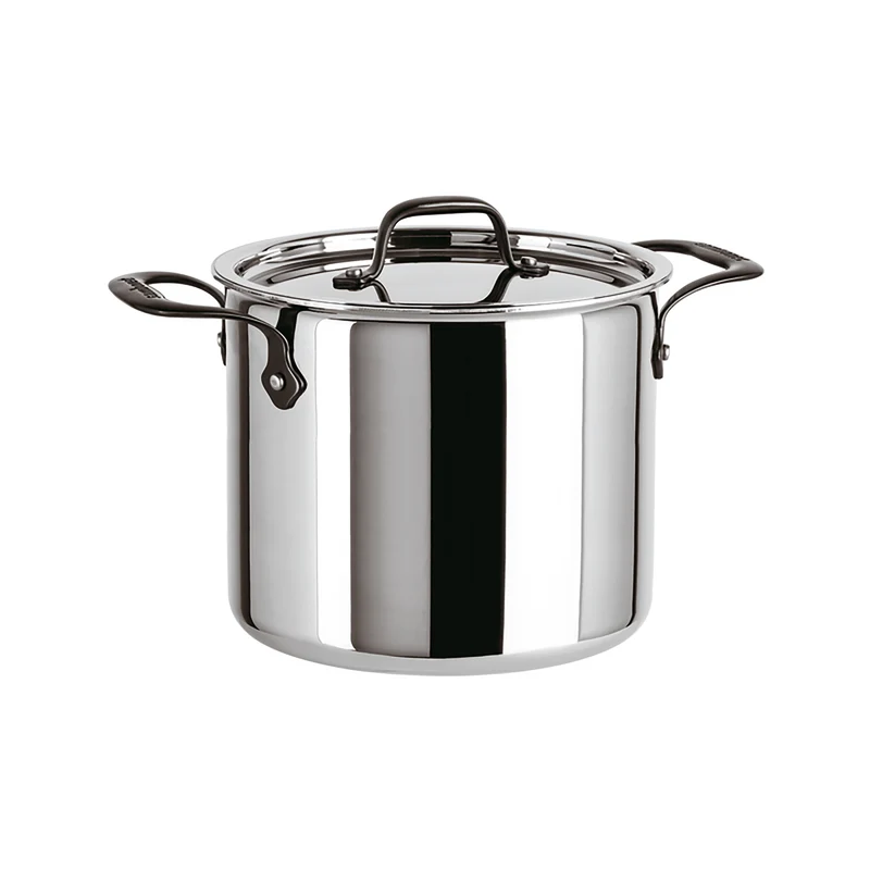 Pentola Alta Cm 20 Con Coperchio H 16 Home Chef Inox