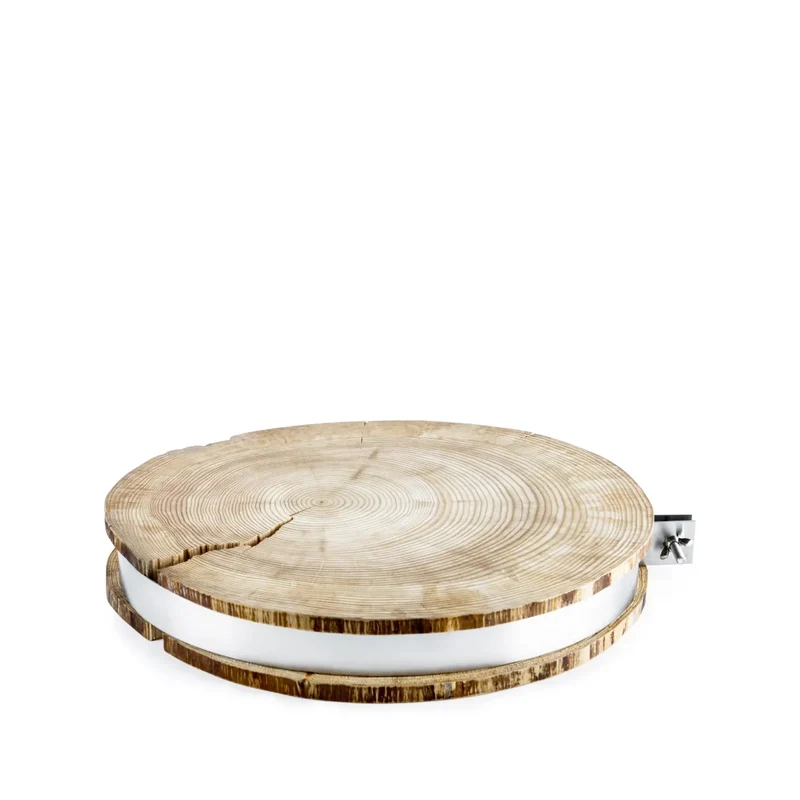 Tagliere In Larice E Acciaio 40 cm