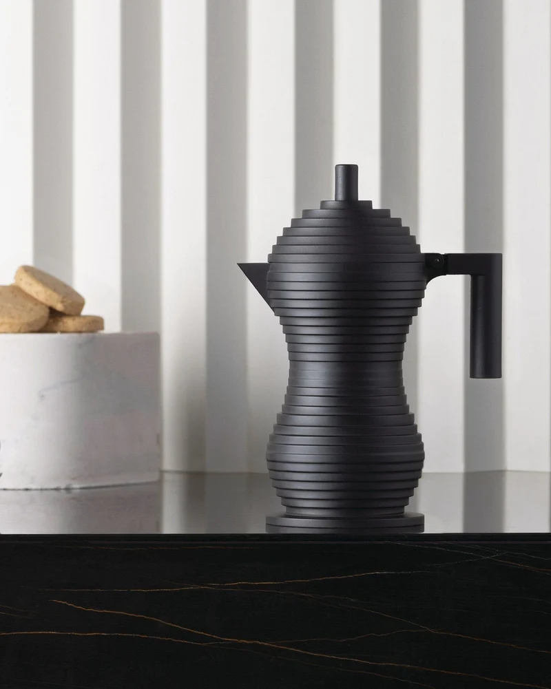 Pulcina Caffettiera Nero - 6 Tazze