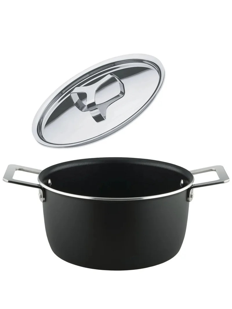 Casseruola a due manici Pots&Pans Nero - Ø 20 con Coperchio