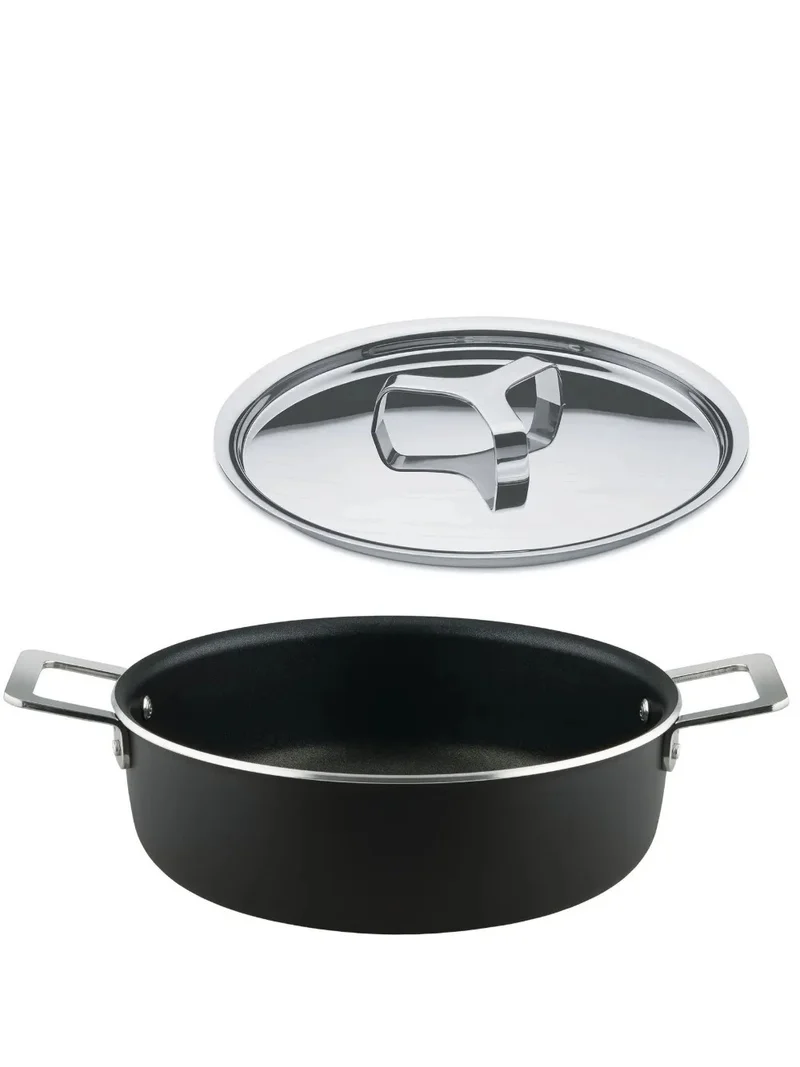 Casseruola bassa a due manici "Pots&Pans" Nero - Ø 24 con Coperchio