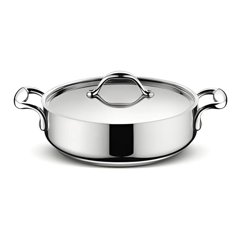Casseruola cm 24 Bassa 2 manici con coperchio Accademia