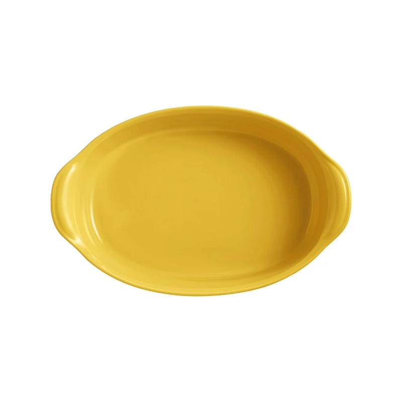 Pirofila Da Forno Ovale Gialla Cm 36