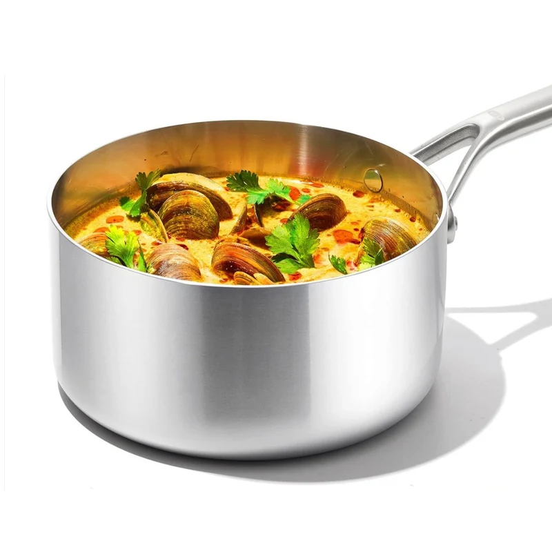 Set de 2 cazos 3PLY de acero inoxidable con tapa Mira OXO