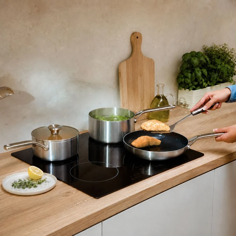 Batería de cocina de acero inoxidable 3PLY Mira OXO