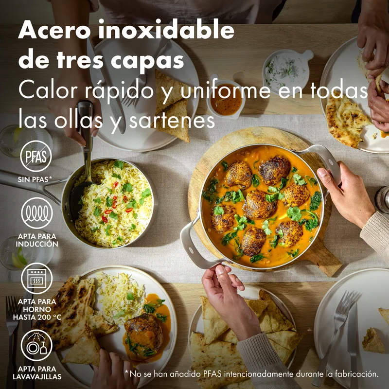 Batería de cocina de acero inoxidable 3PLY Mira OXO