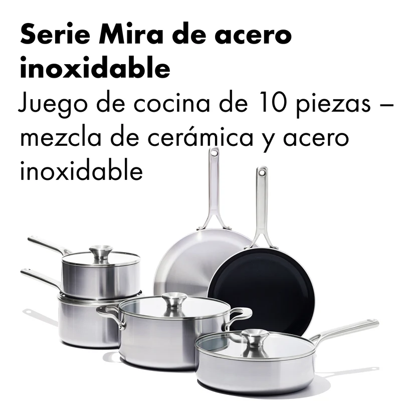 Batería de cocina de acero inoxidable 3PLY Mira OXO