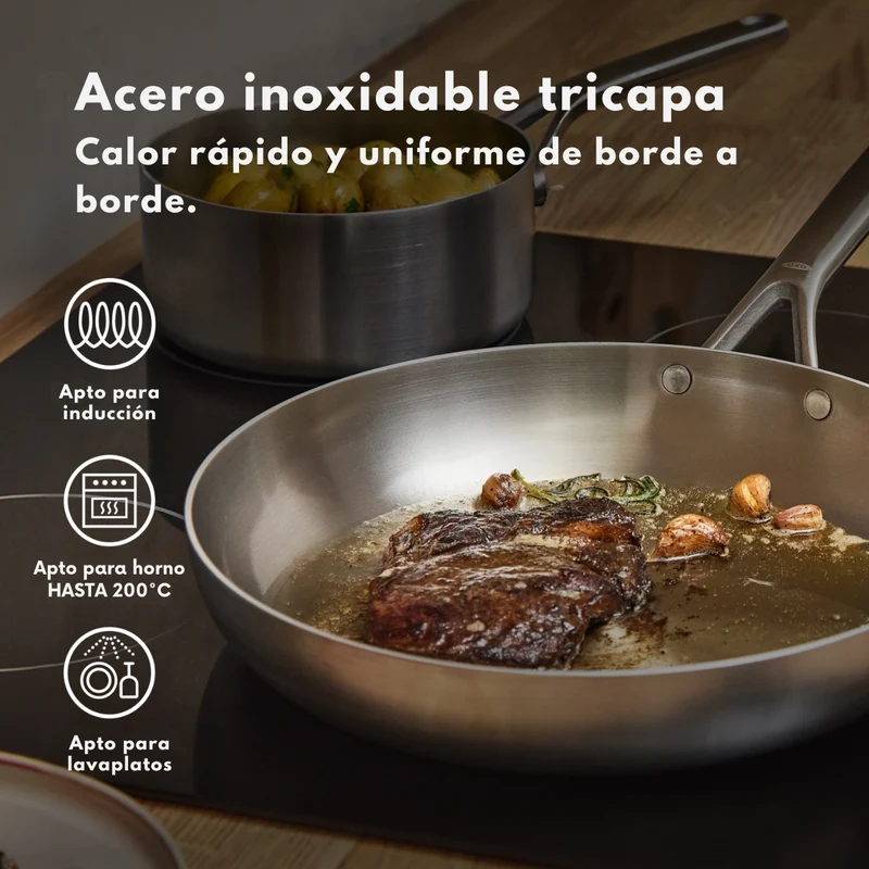 Sartén 3PLY de acero inoxidable multicapa Mira OXO