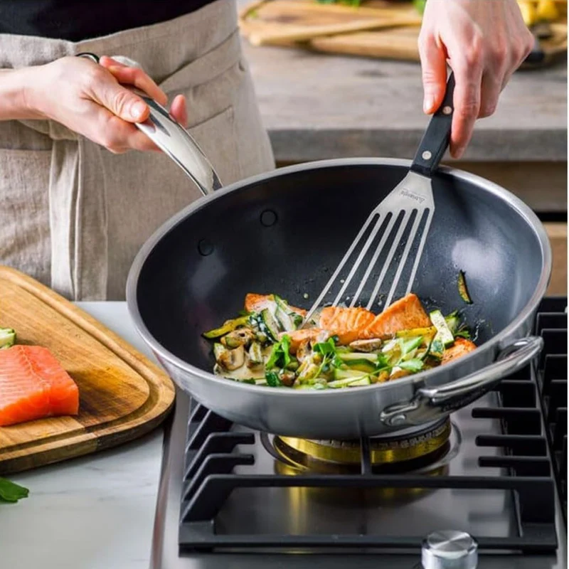 Wok cerámico con exterior de acero inoxidable Premiere GreenPan