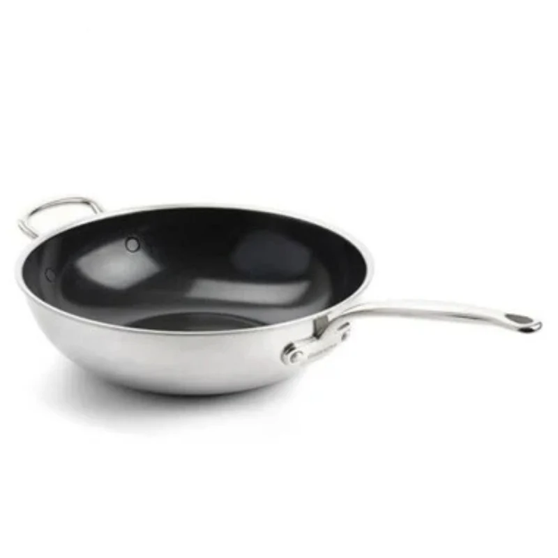 Wok cerámico con exterior de acero inoxidable Premiere GreenPan