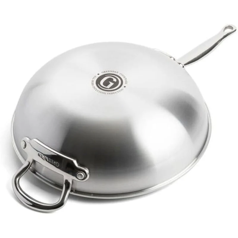 Wok cerámico con exterior de acero inoxidable Premiere GreenPan