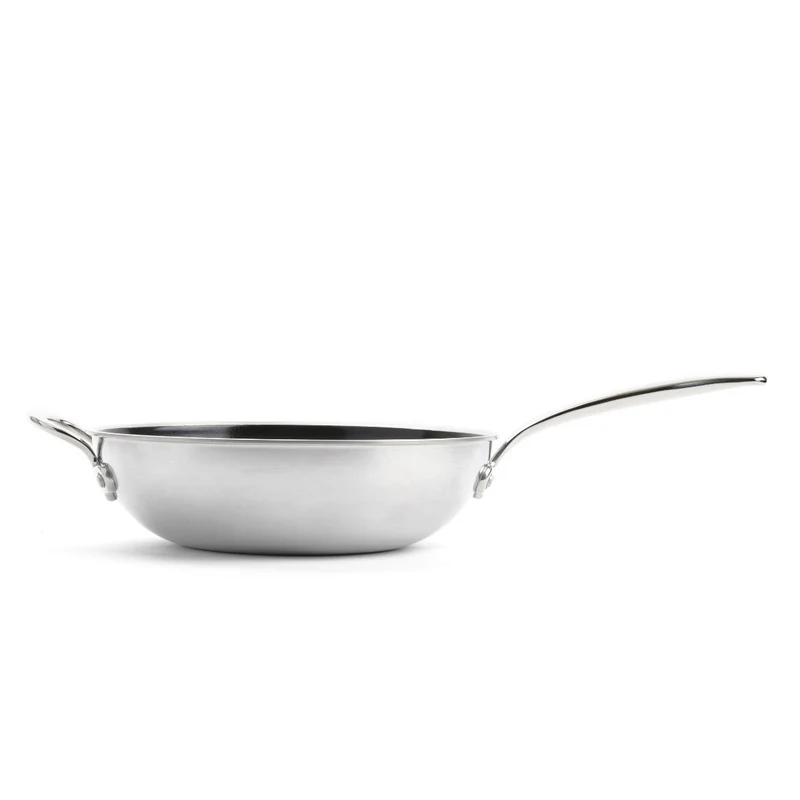 Wok cerámico con exterior de acero inoxidable Premiere GreenPan