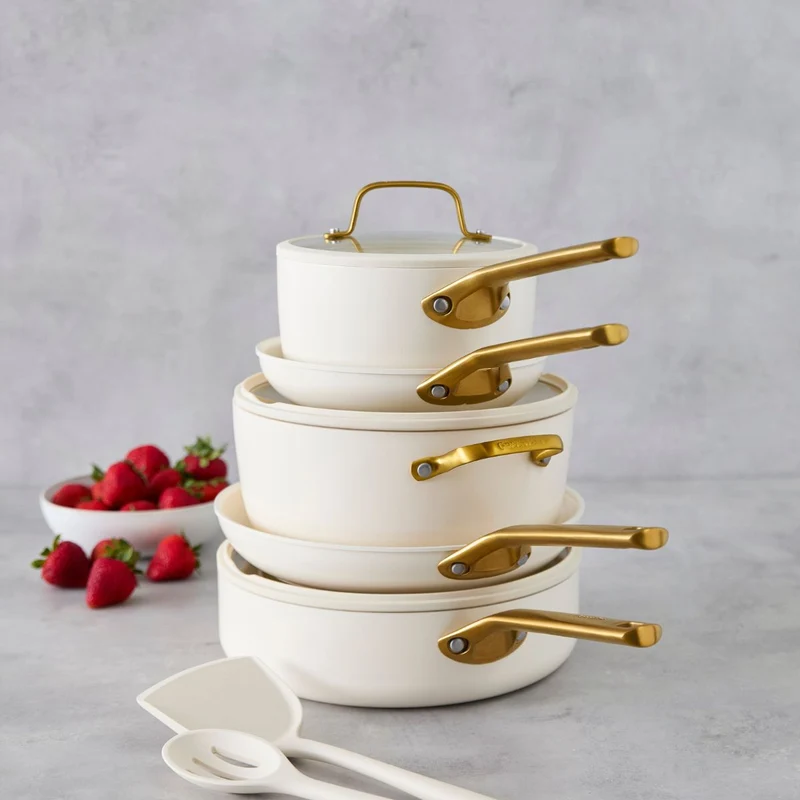 Batería de cocina 6 piezas cerámicas Padova Cream White GreenPan
