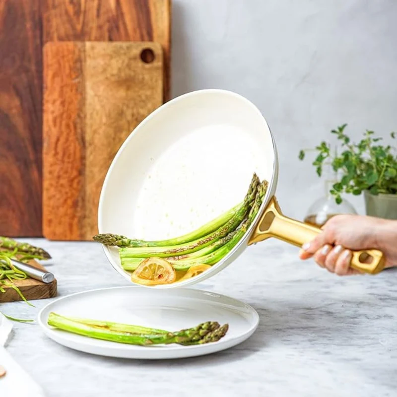 Batería de cocina 6 piezas cerámicas Padova Cream White GreenPan