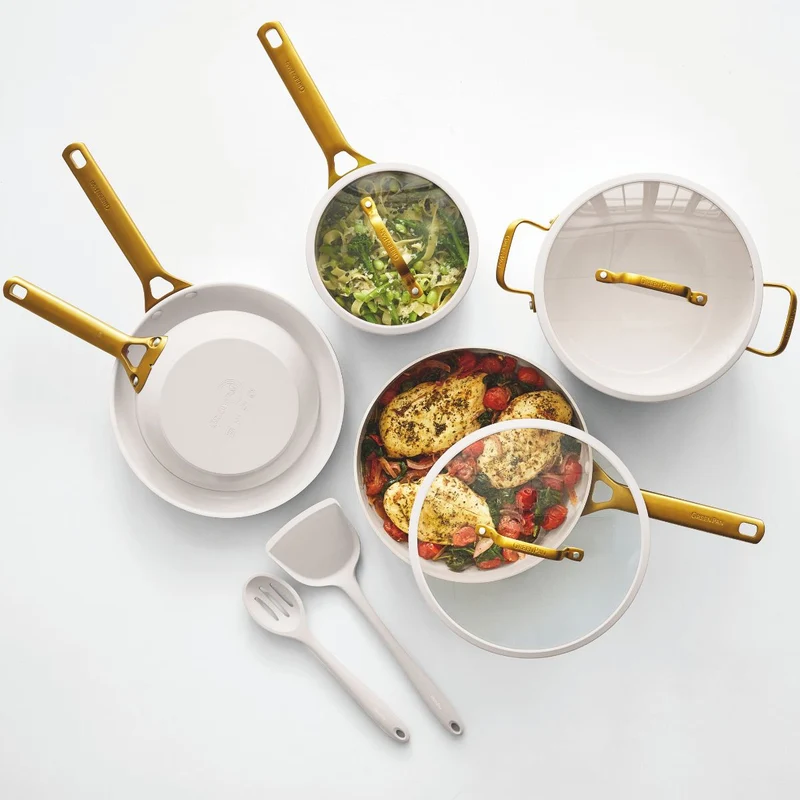 Batería de cocina 6 piezas cerámicas Padova Cream White GreenPan