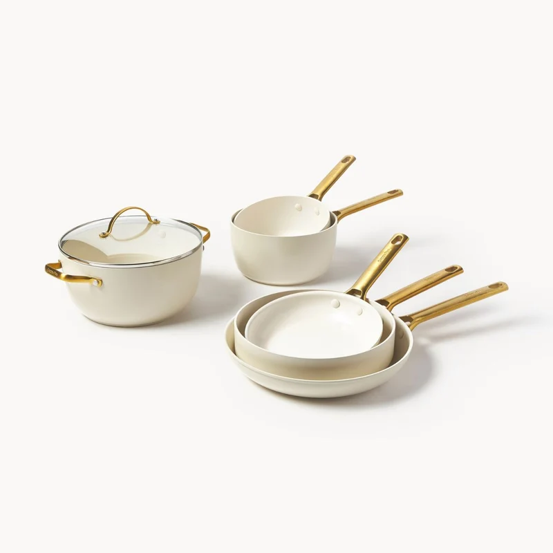 Batería de cocina 6 piezas cerámicas Padova Cream White GreenPan