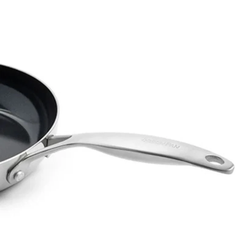 Set de 2 sartenes cerámicas con exterior de acero inoxidable Geneva GreenPan