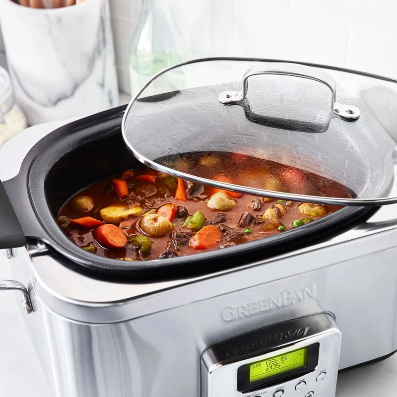 Olla de cocción lenta multifunción Elite de acero inoxidable GreenPan