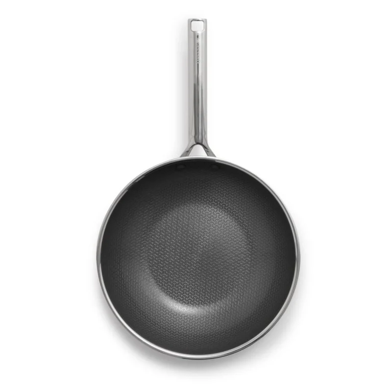 Wok cerámico de acero inoxidable tricapa con fondo de nido de abeja Apex GreenPan