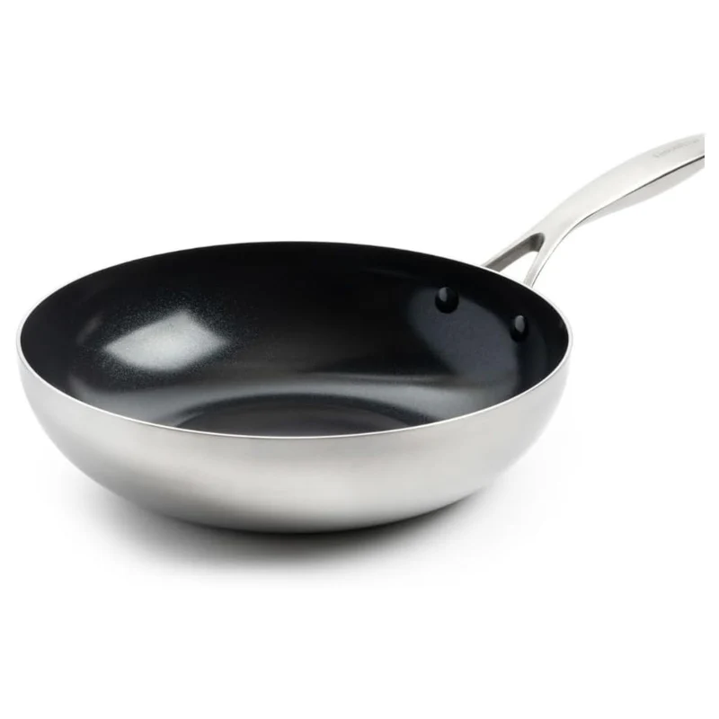 Wok cerámico con exterior de acero inoxidable Geneva GreenPan