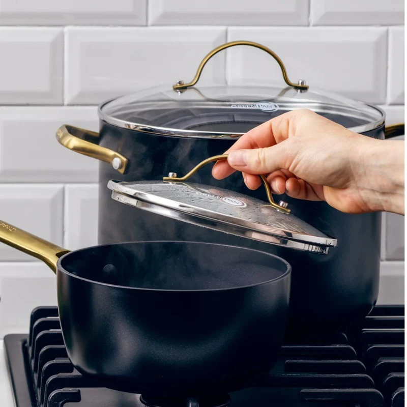 Batería de cocina cerámica 6 piezas Padova Reserve Black GreenPan
