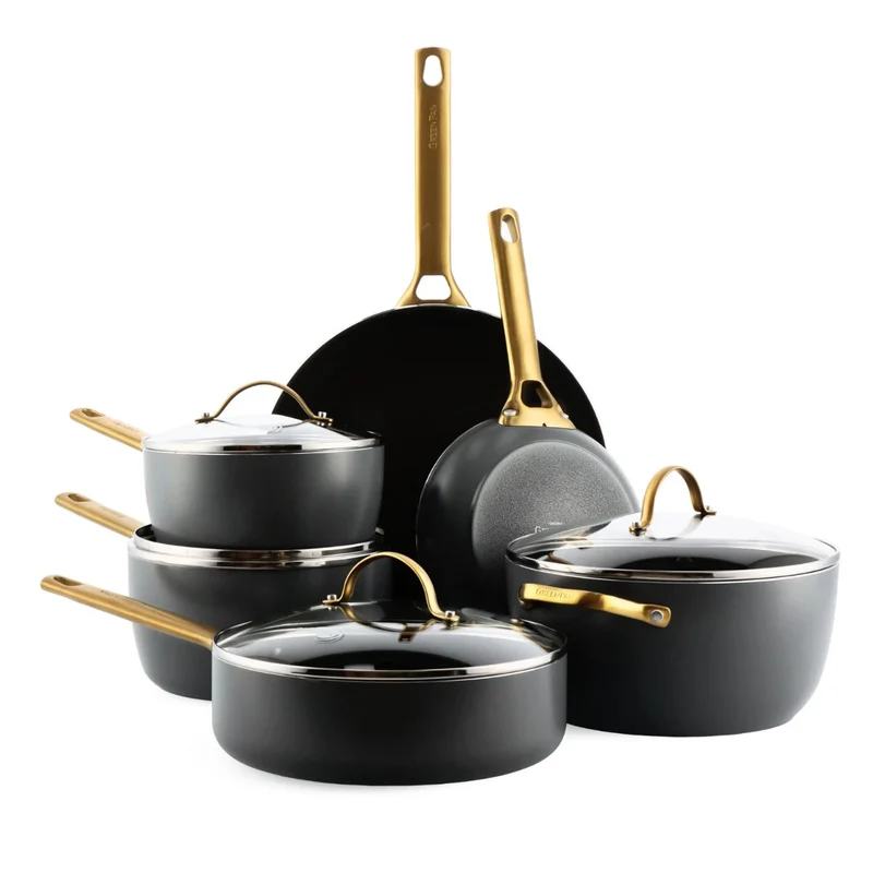 Batería de cocina cerámica 6 piezas Padova Reserve Black GreenPan