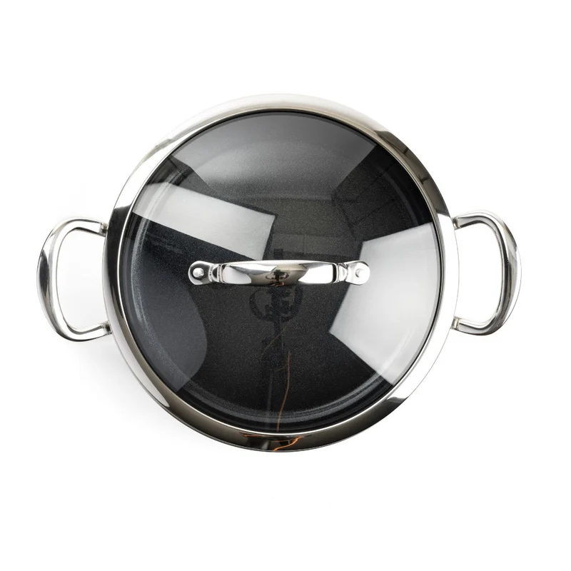 Cacerola baja cerámica con exterior acero inoxidable Premiere GreenPan