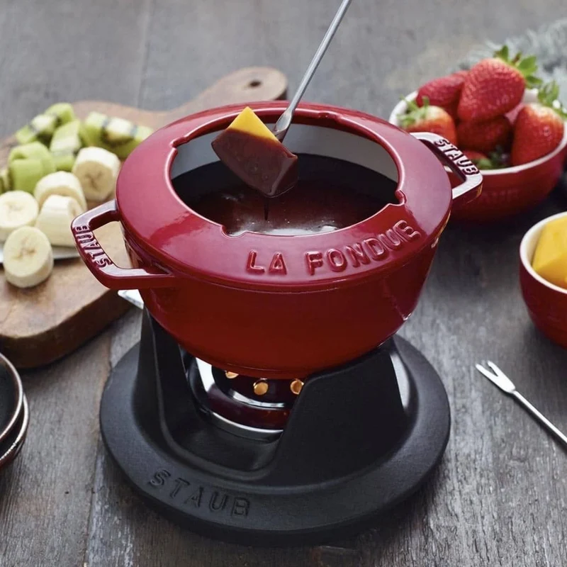 Set de fondue de hierro fundido Staub