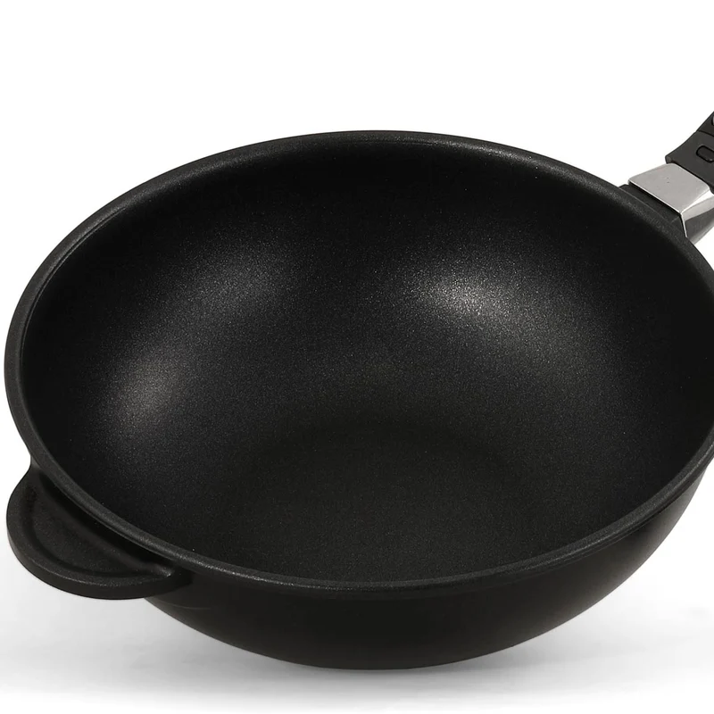 Padella wok antiaderente ad induzione da 32 cm con coperchio - King Pro