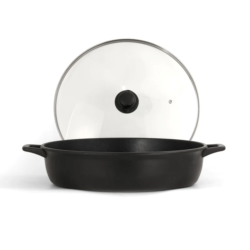 Tegame antiaderente da 40 cm con coperchio vetro - King Pro