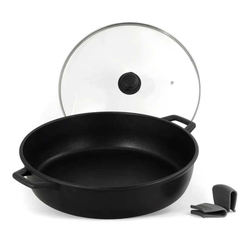 Tegame antiaderente da 40 cm con coperchio vetro - King Pro