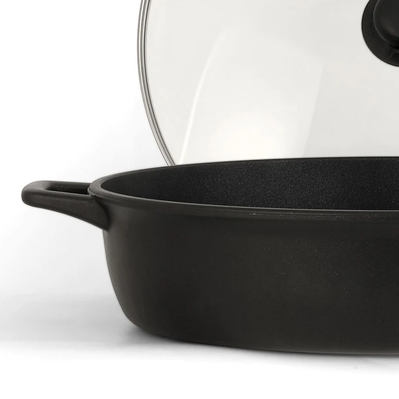 Tegame antiaderente da 40 cm con coperchio vetro - King Pro