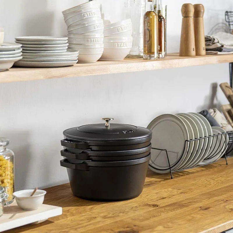 Set de 4 piezas de hierro fundido apilables Staub