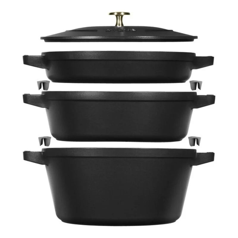 Set de 4 piezas de hierro fundido apilables Staub