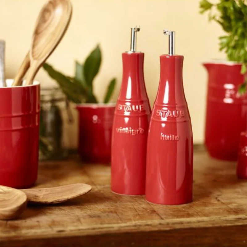 Set de aceitera y vinagrera cerámicas Staub