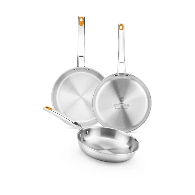 Set de 3 sartenes Efficient inox BRA