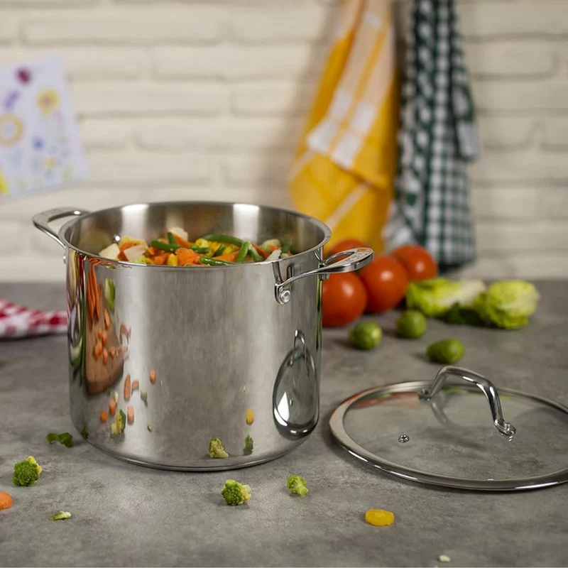Olla alta de acero inoxidable con tapa de cristal Allround Kuhn Rikon