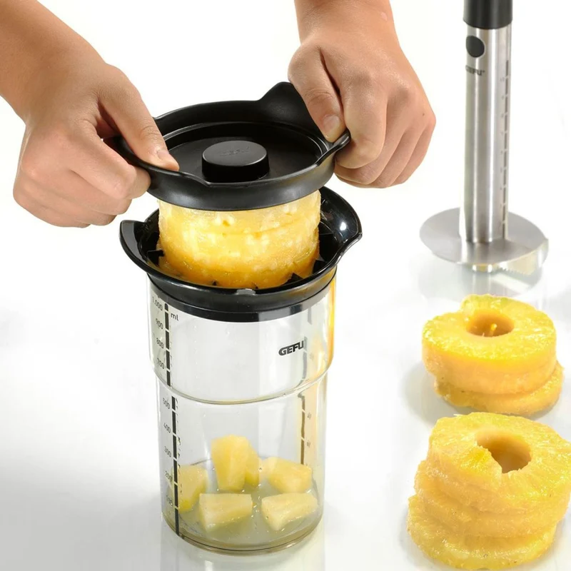 Set cortador de piña con recipiente de conservación Profesional Plus Gefu