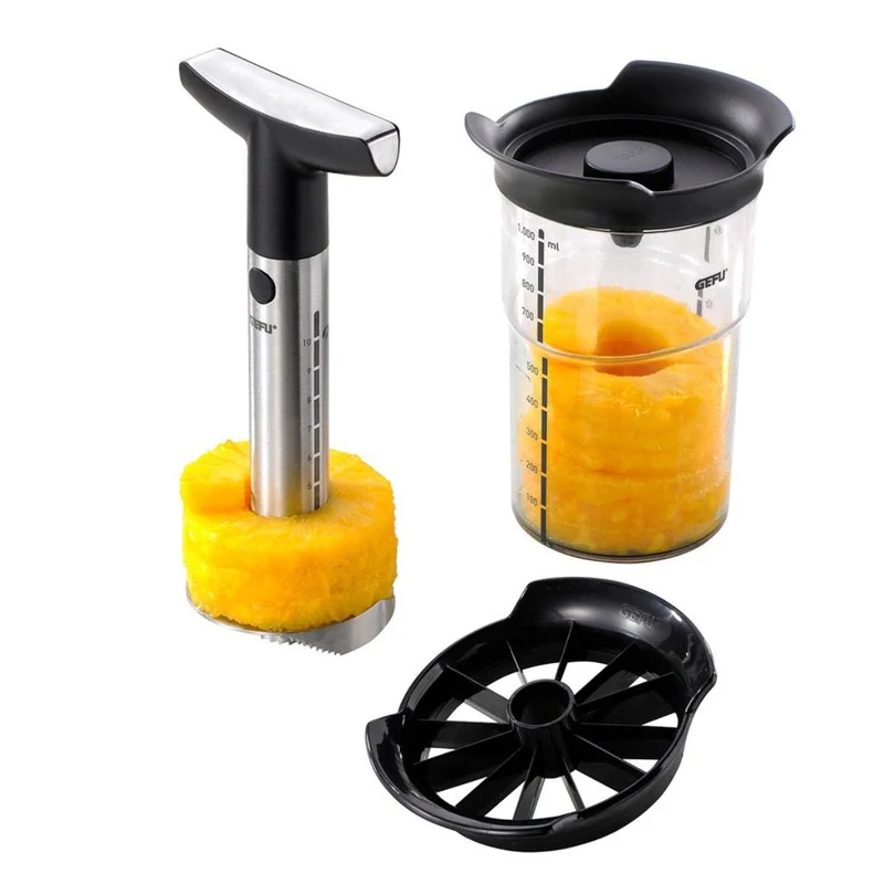 Set cortador de piña con recipiente de conservación Profesional Plus Gefu