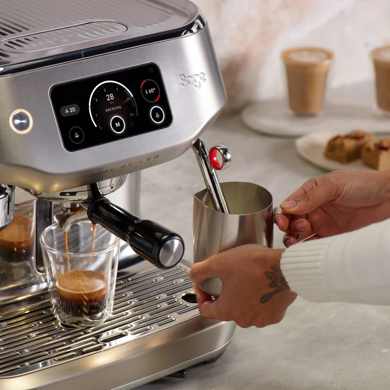 Cafetera espresso automática con molinillo y pantalla táctil The Oracle™ Dual Boiler Sage