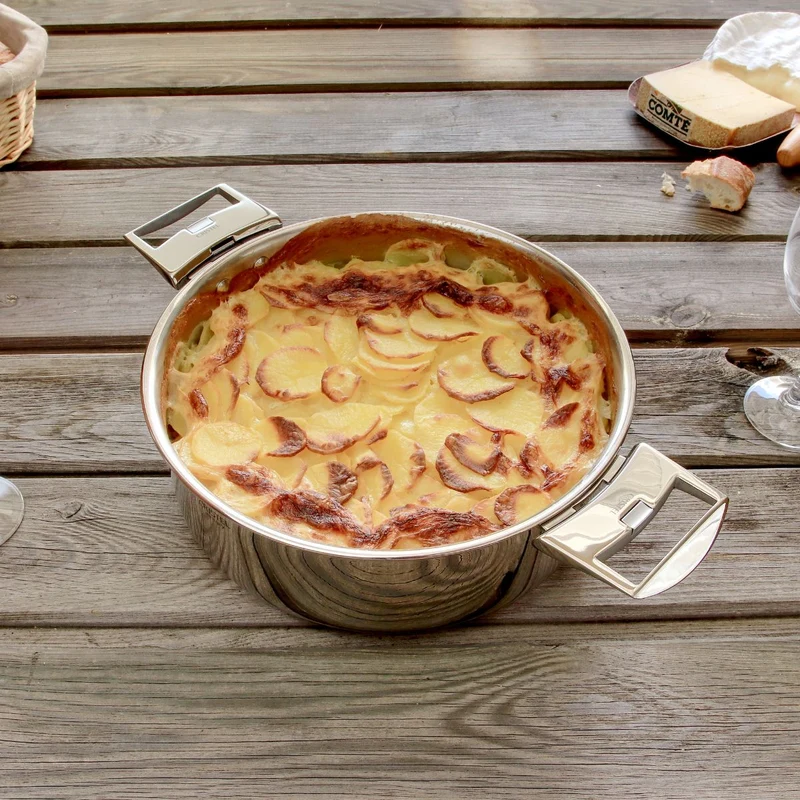 Cacerola y sauté de acero inoxidable multicapa Casteline Cristel