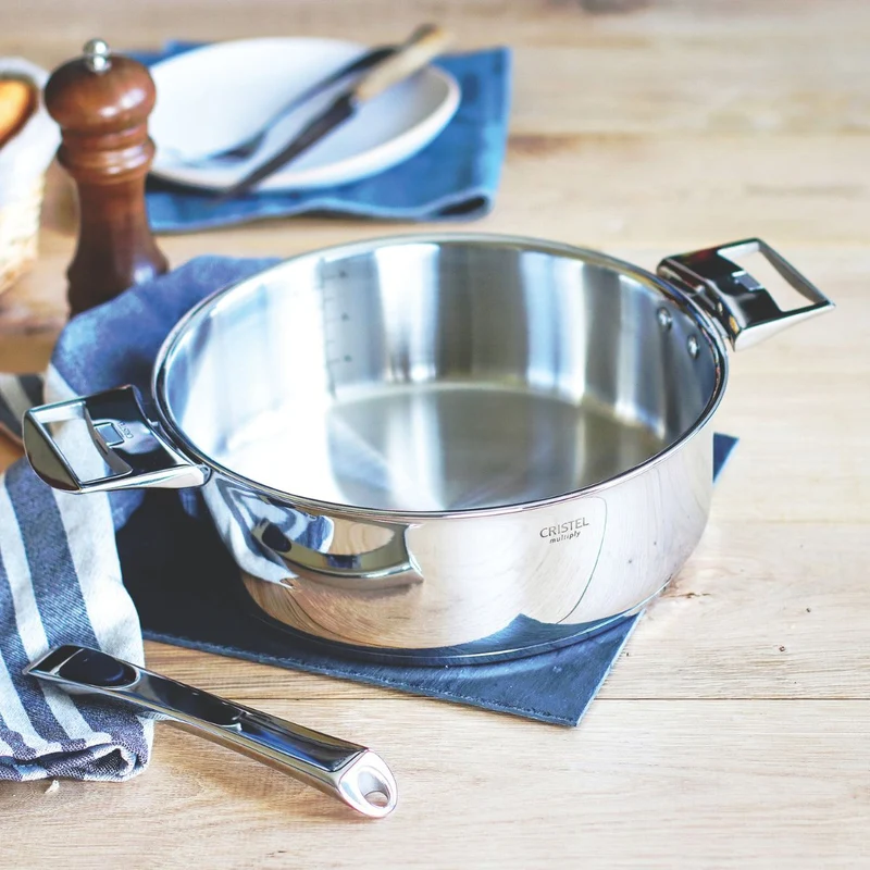 Cacerola y sauté de acero inoxidable multicapa Casteline Cristel