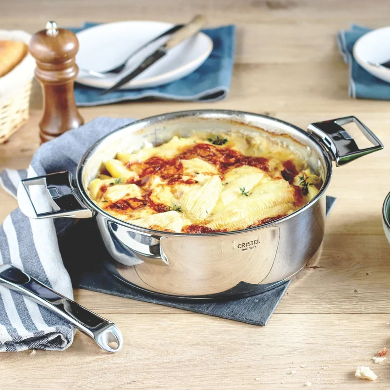 Cacerola y sauté de acero inoxidable multicapa Casteline Cristel