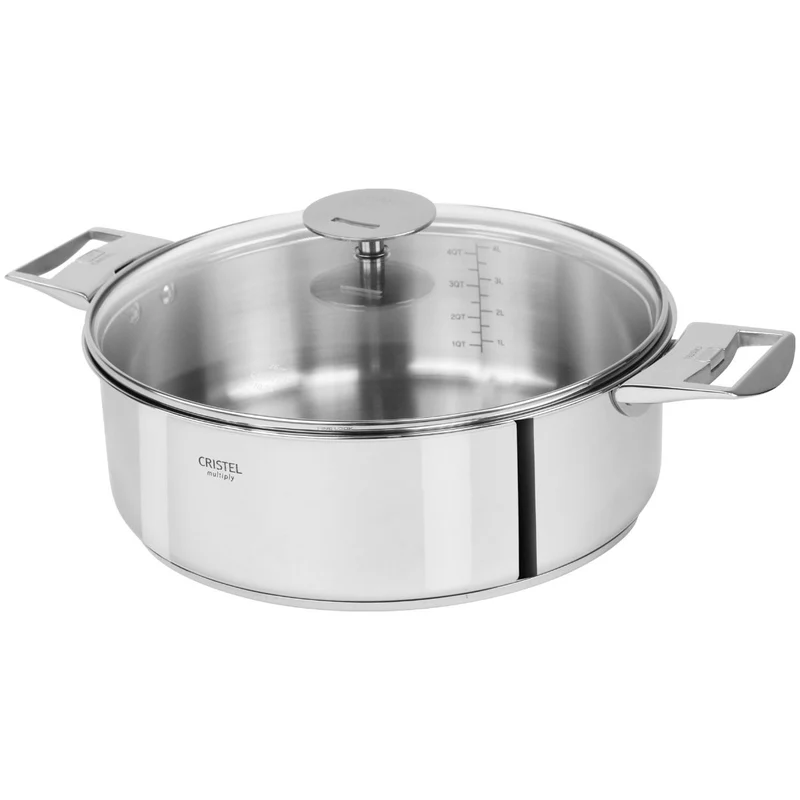 Cacerola y sauté de acero inoxidable multicapa Casteline Cristel